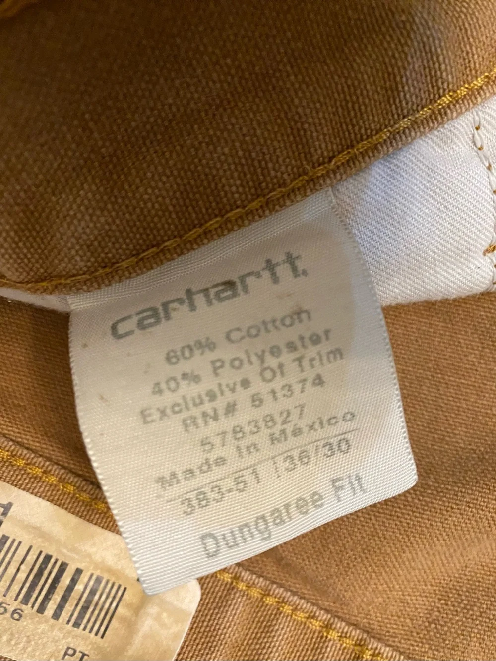 2 vintage Carhartt pants, fair condition Size 36 by 30 Some Stains and Flaws